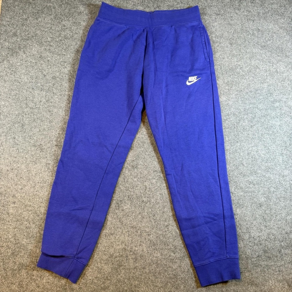 Nike Jogger Pants Mens Large Blue Fleece Athletic Tapered Sweatpants DC7207-431